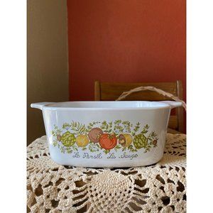 CORNING WARE Le PERSIL - 1970s Spice of Life Oven Ware - Square Dish - 8 1/2"